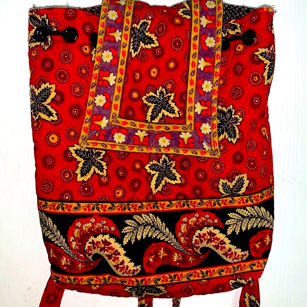 Vera Bradley Vintage Retired Red Coin Mimi Backpack